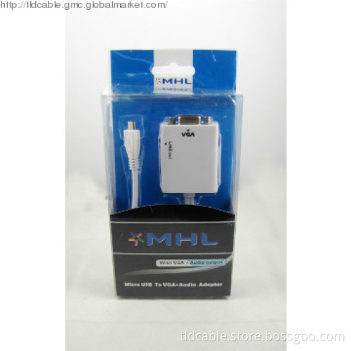 Micro 11pin to VGA With Audio MHL For Samsung S3